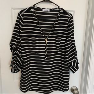 Calvin Klein Striped Women’s Blouse - Medium